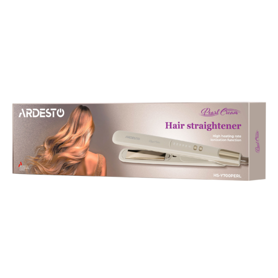Ardesto Hair straightener Rearl Cream 50W, 140-230C, ceramics, beige