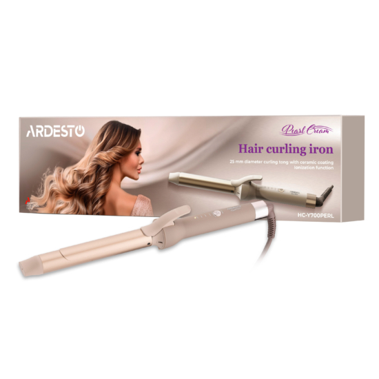 Плойка Ardesto Pearl Cream HC-Y700PER , 48Вт, >200С, дисплей, керамика, бежевый