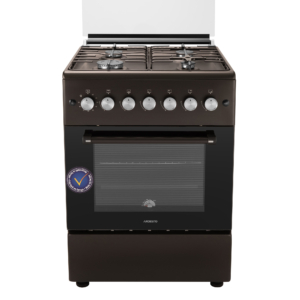 Cooker Ardesto gas, 58L, 60x60cm, glass lid, electric ignition, lighting, timer, thermometer, coffee adapter, drop-down drawer, LPG conversion set (gas cylinder connection), black
