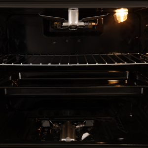 Cooker Ardesto gas, 58L, 60x60cm, glass lid, electric ignition, lighting, timer, thermometer, coffee adapter, drop-down drawer, LPG conversion set (gas cylinder connection), black