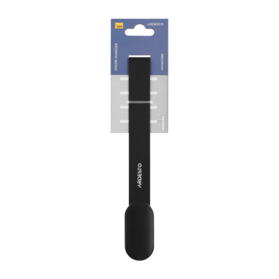Ardesto Door hanger with 1 hook Minimalism 3x3x20cm, metal, plastic, black