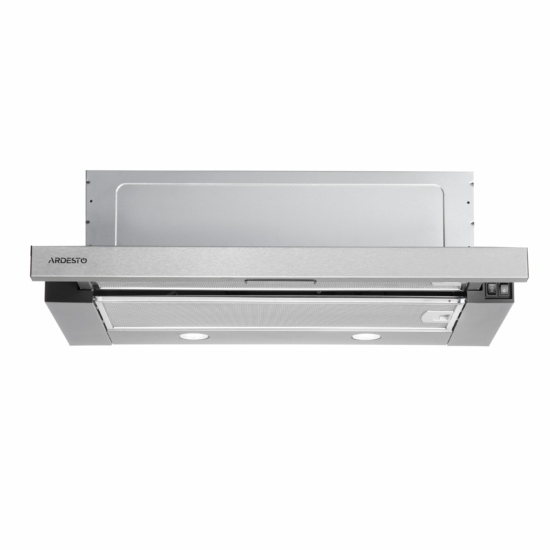 Hood Ardesto telescopic, 60cm, 450m3h, metal, 2х1W LED, button, inox