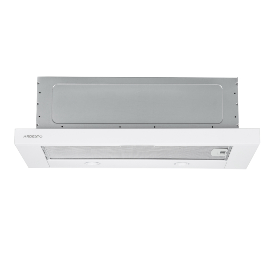 Вытяжка Ardesto телескопическая, метал, 60см, 450м3ч, метал, 2х1Вт LED, кнопочное, белый