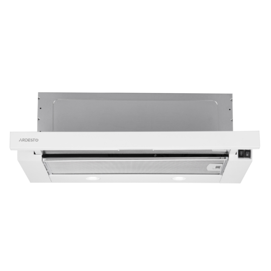 Hood Ardesto telescopic, 60cm, 700m3h, metal, 2х1W LED, button, white