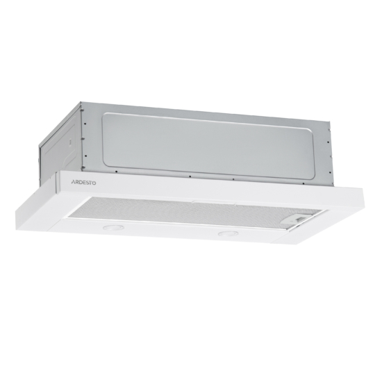 Hood Ardesto telescopic, 60cm, 700m3h, metal, 2х1W LED, button, white