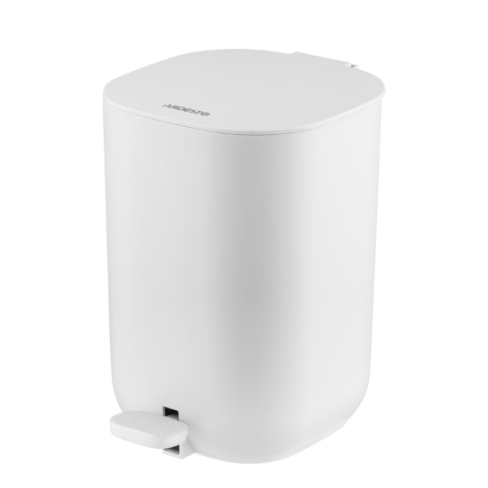 Відро для сміття Ardesto Vigor з педаллю, 3л, поліпропілен, білий