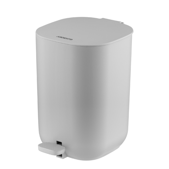 Відро для сміття Ardesto Vigor з педаллю, 3л, поліпропілен, cірий