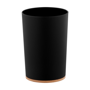 Ardesto Toothbrush tumbler Minimalism 7.8×11.3cm, polypropylene, bamboo, black