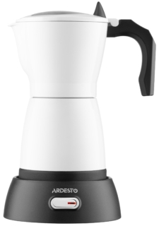 Кофеварка Ardesto электрическая гейзерная 0.3л, молотый, белый