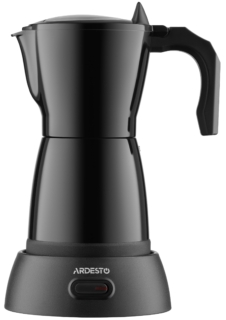 Кофеварка Ardesto электрическая гейзерная 0.3л, молотый, черный