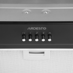 Hood Ardesto integrated, 52cm, 450m3h, metal, 2х1W LED, button, black