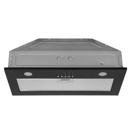 Hood Ardesto integrated, 52cm, 700m3h, glass, 2х1W LED, button, black