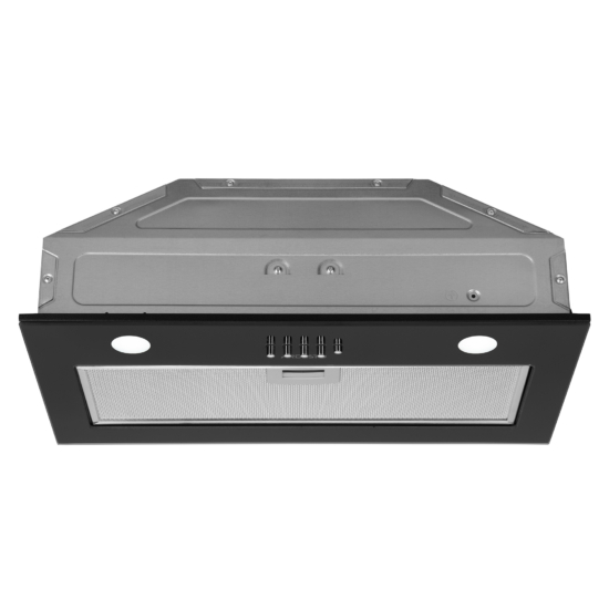 Hood Ardesto integrated, 52cm, 700m3h, glass, 2х1W LED, button, black
