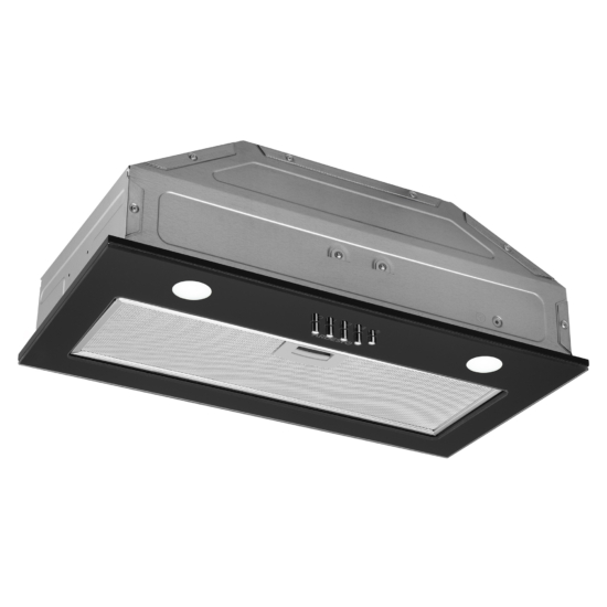 Hood Ardesto integrated, 52cm, 700m3h, glass, 2х1W LED, button, black