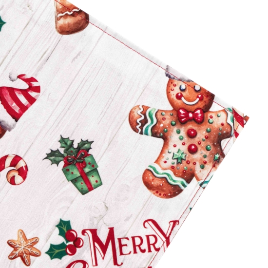 Раннер Ardesto Christmas Gingerbread 33х137см, 100% полиэстер, красный