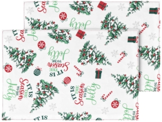 Набір серветок серв. Ardesto Christmas Tree 30х45см, 2шт, 100% поліестер, зелений