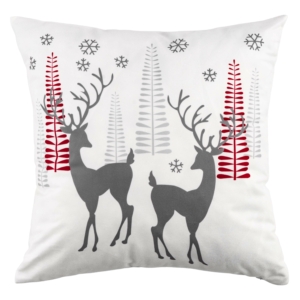 Ardesto Pillow decor. Christmas Deer 45х45cm, 100% polyester, white
