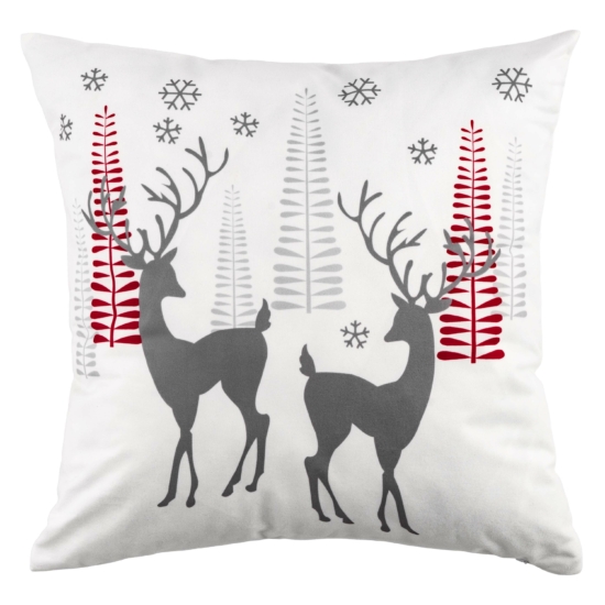 Ardesto Pillow decor. Christmas Deer 45х45cm, 100% polyester, white
