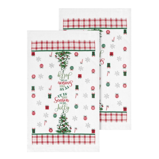 Подарочный набор полотенечек в коробке Ardesto Christmas Tree 38х63см, 2шт, 100% хлопок, зеленый