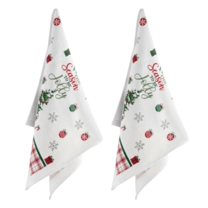 Подарочный набор полотенечек в коробке Ardesto Christmas Tree 38х63см, 2шт, 100% хлопок, зеленый