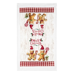 Подарунковий набір для кухні Ardesto Christmas Gingerbread, 3шт, 100% бавовна (рушничок), 100% поліестер (прихватки), червоний