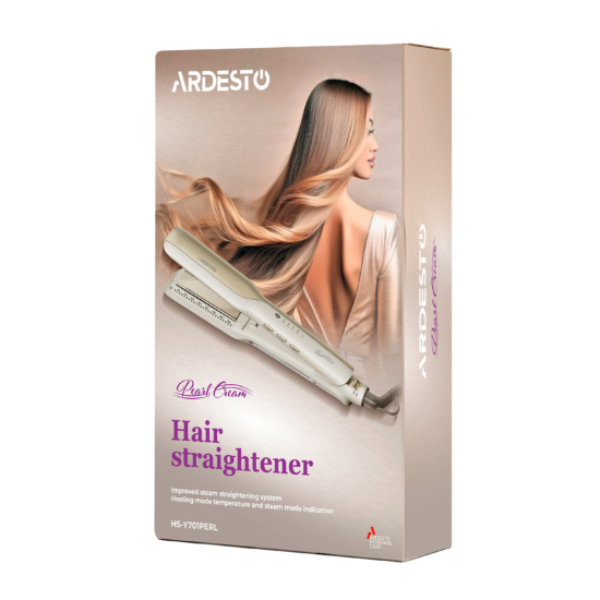 Ardesto Hair straightener Pearl Cream, 50W, 140-230C, ceramics, beige