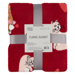 Плед Ardesto Flannel 160х200см, 100% поліестер, котики з сердечками