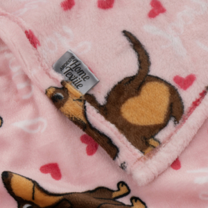 Ardesto Flannel blanket 160x200cm, 100% polyester, dogs with hearts
