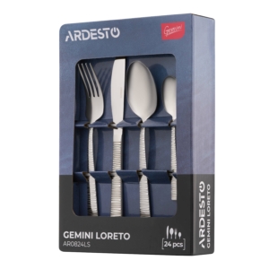 Ardesto Cutlery set Gemini Loreto, 24pcs, stainless steel