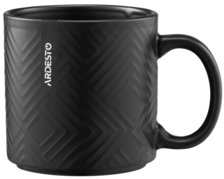 ARDESTO Mug Francesca, 360ml, ceramics, black AR3483BK