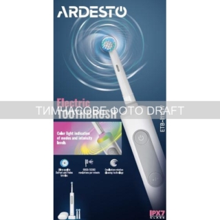 Ardesto toothbrush electric ETB-I114W, 10th. fluct/min, nozzle-3, IPX7, white