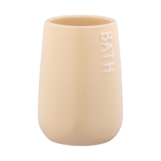 Ardesto Toothbrush tumbler Prestigio 8.5x12cm, dolomite, beige
