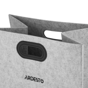 Basket ARDESTO Prestigio 40x30x60cm, felt, grey