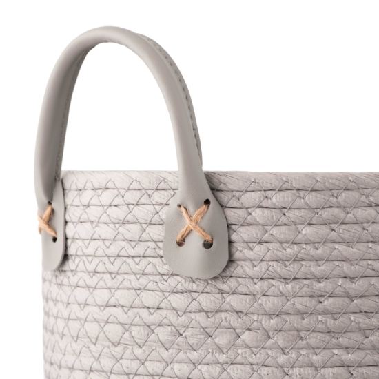 Кошик ARDESTO Minimalism 28х28х22см, паперовий шпагат, рогожка, сірий