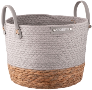 Кошик ARDESTO Minimalism 28х28х22см, паперовий шпагат, рогожка, сірий