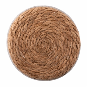 Basket ARDESTO Minimalism 23x23x19cm, paper twine, cottail grass, grey