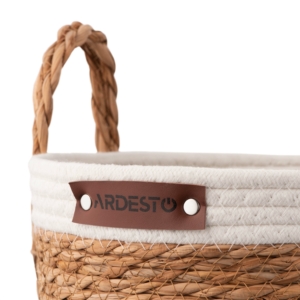Basket ARDESTO Prestigio 29x29x30cm, seagrass, cotton twine