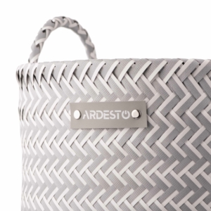 Basket ARDESTO Vigor 35x35x32cm, polypropylene, metal, grey