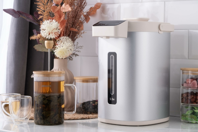Thermopot Ardesto 5.5l, stainless steel+plastic, gray-white