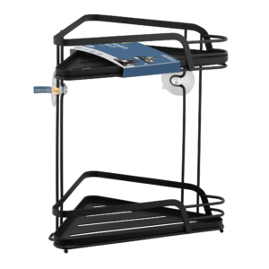 Corner Shelf ARDESTO Vigor 2-tier 22cm, metal, polypropylene, black