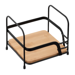 Shelf ARDESTO Minimalism 1-tier 16×15.5×13.5cm, metal, bamboo, black