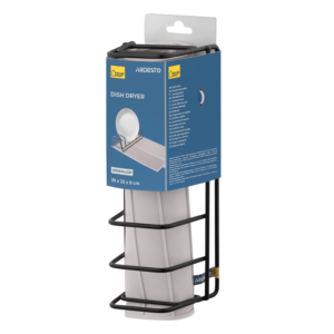 Dish dryer with stand ARDESTO Minimalism 39x25x8cm, silicone, metal, grey