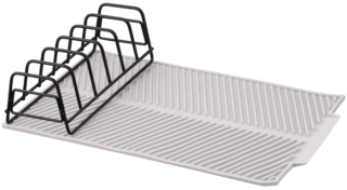 Сушарка для посуду з підставкою ARDESTO Minimalism 39х25х8см, силікон, метал, сірий