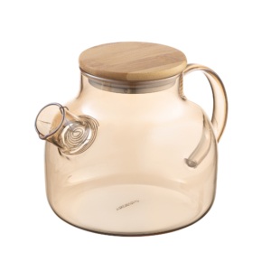 Ardesto Teapot Golden Moon 1000ml, borosilicate glass, bamboo, golden