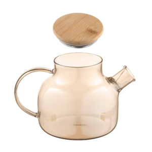 Ardesto Teapot Golden Moon 1000ml, borosilicate glass, bamboo, golden