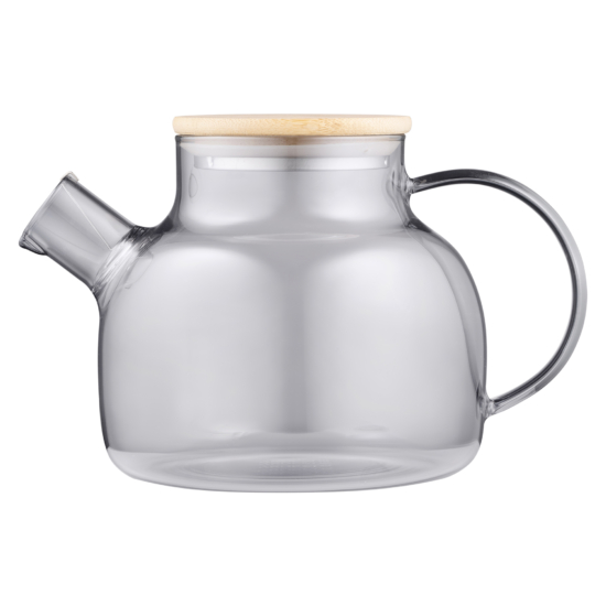 Ardesto Tea pot Graphite 1000ml, borosilicate glass, bamboo, grey