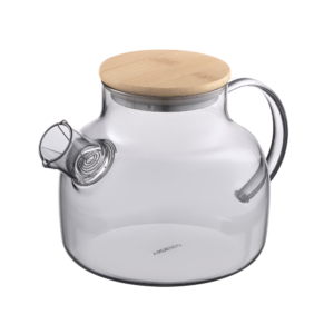 Ardesto Tea pot Graphite 1000ml, borosilicate glass, bamboo, grey