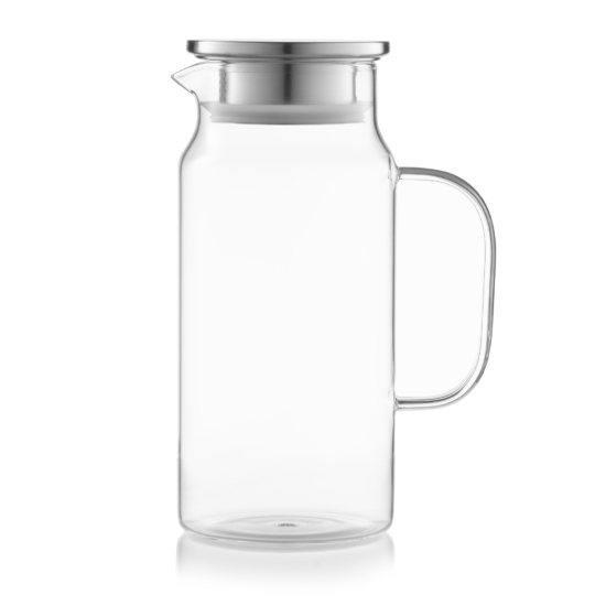 Ardesto Pitcher with lid 1200ml, borosilicate glass, stainless steel, transparent