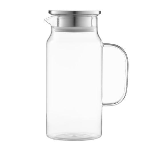 Ardesto Pitcher with lid 1200ml, borosilicate glass, stainless steel, transparent