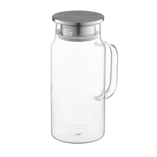 Ardesto Pitcher with lid 1200ml, borosilicate glass, stainless steel, transparent